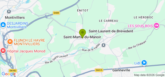 Carte de localisation de la randonnée Sur les traces de St Martin au départ de St-Martin-du-Manoir