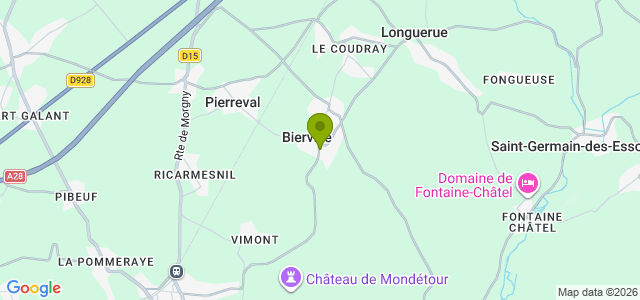 Carte de localisation de la randonnée Circuit des Châteaux au départ de Bierville