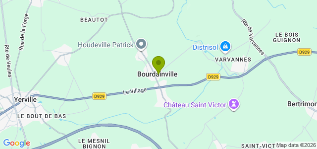 Carte de localisation de la randonnée Circuit de la Fontaine Saint-Sulpice au départ de Bourdainville