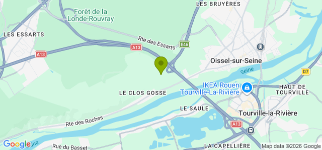 Carte de localisation de la randonnée Panorama du Catelier au départ de Oissel