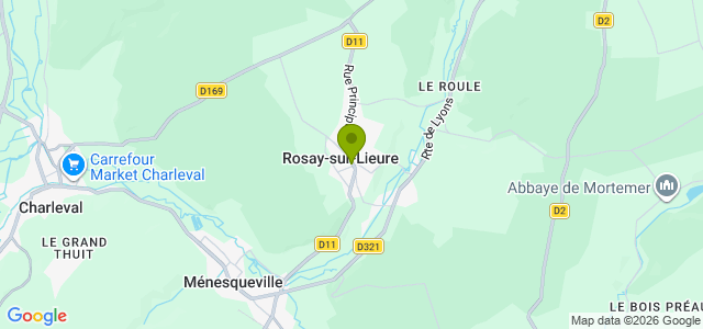 Carte de localisation de la randonnée Forêt Domaniale de Lyons au départ de Rosay-sur-Lieure