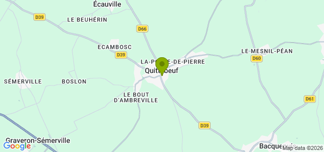 Carte de localisation de la randonnée Circuit autour des éoliennes au départ de Quittebeuf