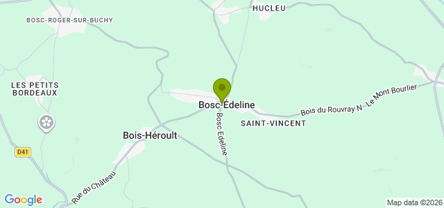 Carte de localisation de la randonnée Autour de Bois-Guilbert au départ de Bosc-Edeline