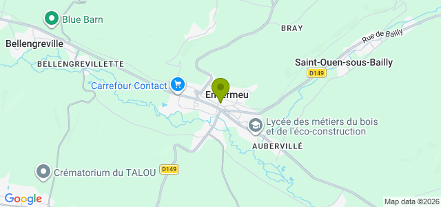 Carte de localisation de la randonnée Les coteaux du Bailly Bec et leurs panoramas au départ de Envermeu