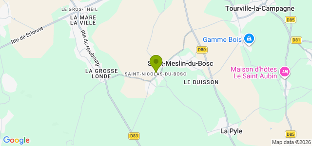 Carte de localisation de la randonnée Bois du Champ-de-Bataille au départ de St-Nicolas-du-Bosc
