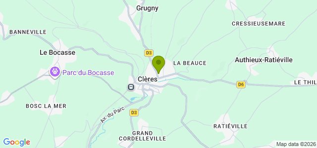 Carte de localisation de la randonnée Le Chemin des Fées au départ de Clères 2