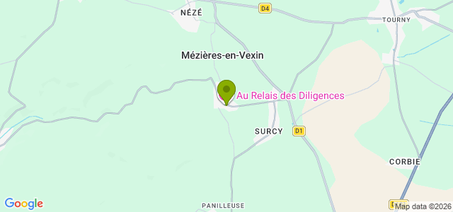 Carte de localisation de la randonnée Circuit François 1er dans le bois de Mézières au départ de Mézières-en-Vexin