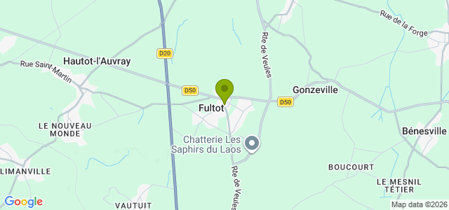 Carte de localisation de la randonnée Le Fond de Vautuit au départ de Fultot