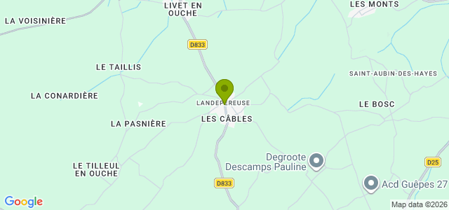 Carte de localisation de la randonnée Rando en Pays d'Ouche  au départ de Landepéreuse