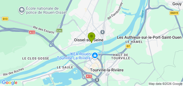 Carte de localisation de la randonnée Des bords de Seine à la forêt de La Londe-Rouvray au départ de Oissel