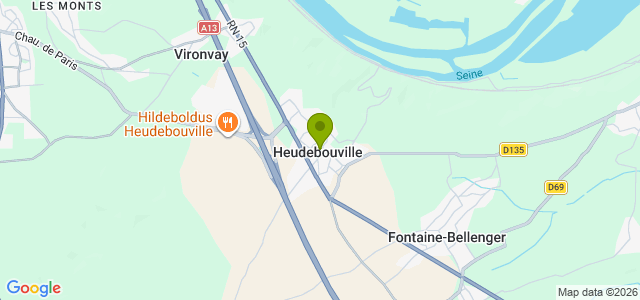 Carte de localisation de la randonnée Panoramas sur la boucle de Muids de la Seine au départ de Heudebouville