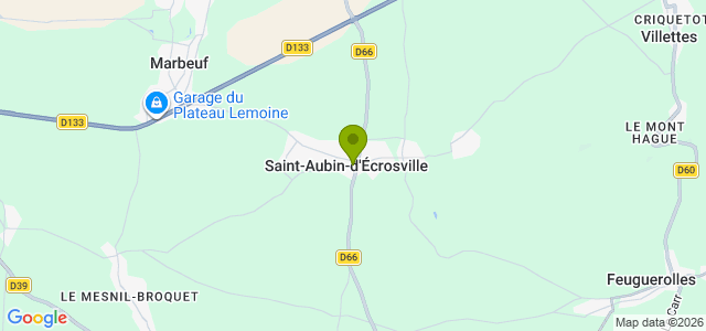 Carte de localisation de la randonnée Rando dans les bois non loin du Neubourg au départ de St-Aubin-d'Ecrosville