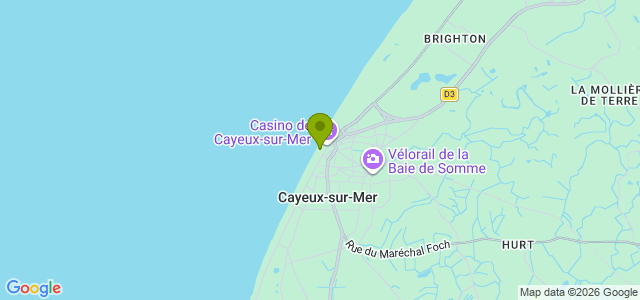 Carte de localisation de la randonnée Paysages hors-normes de la baie de la Somme au départ de Cayeux-sur-Mer