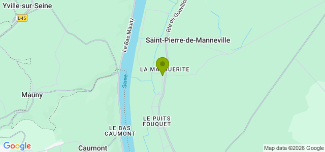 Carte de localisation de la randonnée Chemin de halage en bord de Seine et forêt domaniale de Roumare au départ de St-Pierre-de-Manneville