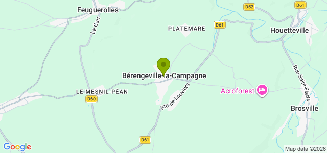 Carte de localisation de la randonnée Belle randonnée dans les bois au nord d'Evreux au départ de Bérengeville-la-Campagne