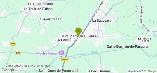 Carte de localisation de la randonnée Circuit du moulin et des sources de l'Oison au départ de St-Pierre-des-Fleurs