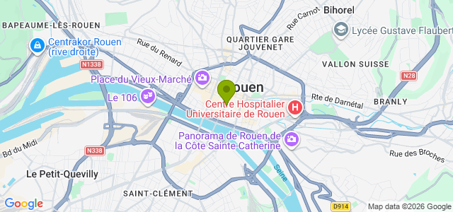 Carte de localisation de la randonnée Rouen - Mont-Saint-Michel : Etape 1 au départ de Mont-Saint-Michel 01