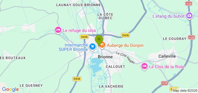 Carte de localisation de la randonnée Etape Brionne - Bernay au départ de Mont-Saint-Michel 05