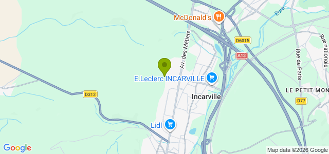 Carte de localisation de la randonnée Sentier de la vallée Comette en forêt de Bord-Louviers au départ de Incarville