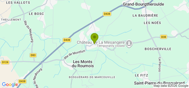 Carte de localisation de la randonnée Circuit de la Croix de Marcouville près de Bourgtheroulde. au départ de Bosguérard-de-Marcouville