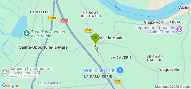 Carte de localisation de la randonnée Circuit du Chemin du Courval au départ de Trouville-la-Haule 2