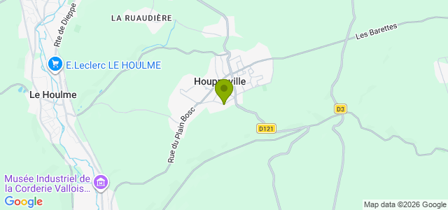 Carte de localisation de la randonnée Entre forêt Verte et forêt de la Muette au départ de Houppeville