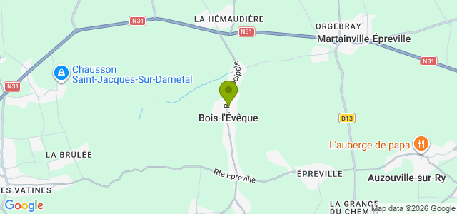 Carte de localisation de la randonnée Près de St-Jacques-sur-Darnetal, une petite boucle charmante entre Bois-l'Evêque et Bois-d'Ennebourg au départ de Bois-l'Evêque 2