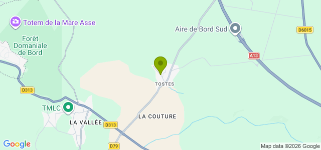 Carte de localisation de la randonnée délicieux petit tour en forêt de Bord-Louviers au départ de Tostes