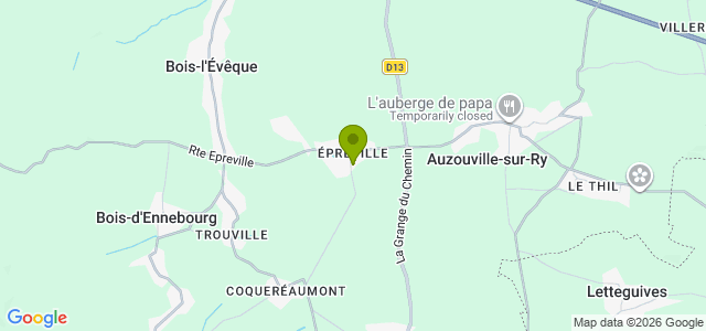 Carte de localisation de la randonnée Jolie boucle dans la campagne de Martainville-Epreville au départ de Epreville