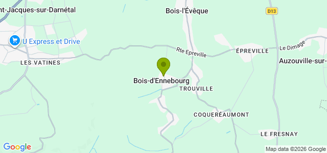 Carte de localisation de la randonnée Circuit du Petit Patrimoine au départ de Bois-d'Ennebourg