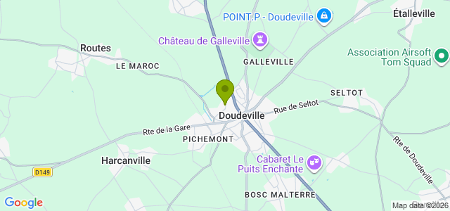 Carte de localisation de la randonnée Autour de Doudeville au départ de Doudeville 2