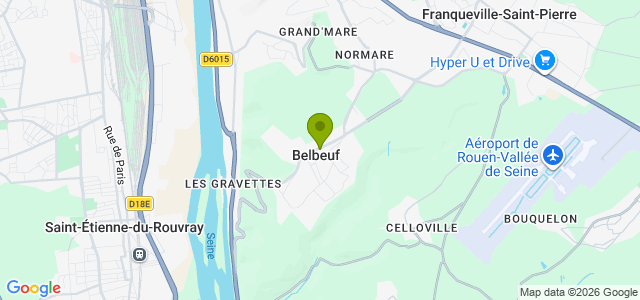 Carte de localisation de la randonnée Panoramas époustouflants sur la vallée de la Seine au départ de Belbeuf