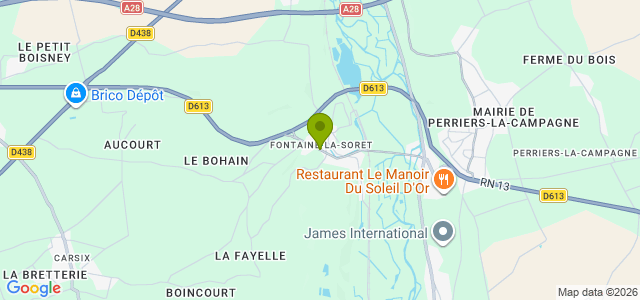 Carte de localisation de la randonnée Plateau à l'ouest de la Risle, à la limite du pays d'Ouche et du Lieuvin au départ de Fontaine-la-Soret