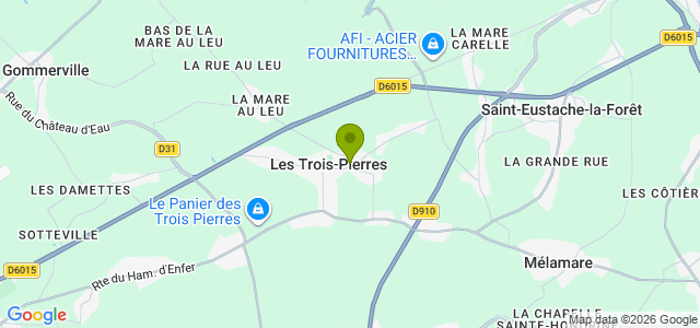 Carte de localisation de la randonnée Les circuit des Trois Pierres au départ de Les Trois-Pierres