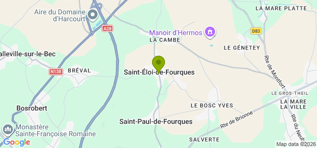 Carte de localisation de la randonnée Le Circuit des Fourques jusqu'à la vallée du Bec au départ de St-Eloi-de-Fourques