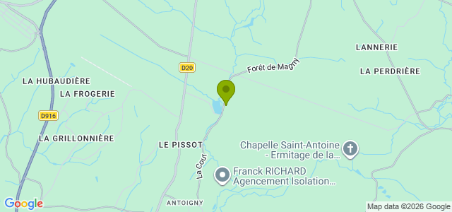 Carte de localisation de la randonnée Les légendaires gorges de Villiers en forêt des Andaines au départ de La Ferté-Macé