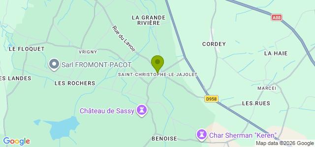 Carte de localisation de la randonnée Balade dans la campagne et les bois au sud d'Argentan au départ de St-Christophe-le-Jajolet