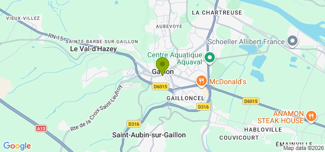 Carte de localisation de la randonnée Les collines de Gaillon au départ de Gaillon
