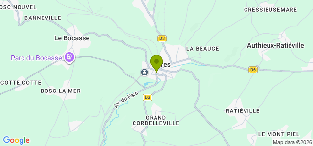 Carte de localisation de la randonnée Sur les plateaux de la Clérette au départ de Clères
