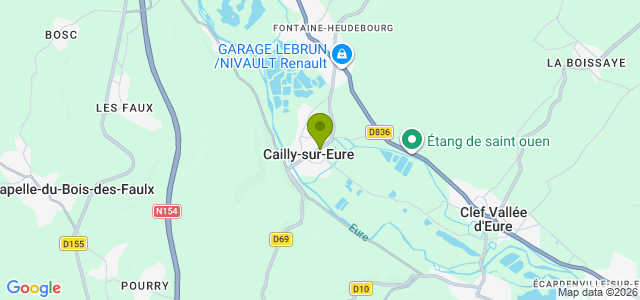 Carte de localisation de la randonnée Circuit Pagnol en vallée d'Eure au départ de Cailly-sur-Eure