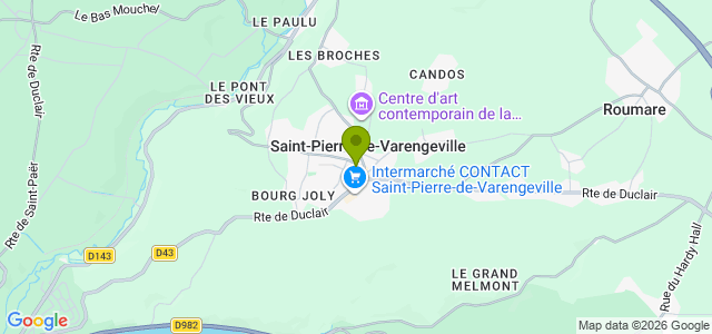 Carte de localisation de la randonnée Circuit du Chemin de Gargantua au départ de St-Pierre-de-Varengeville