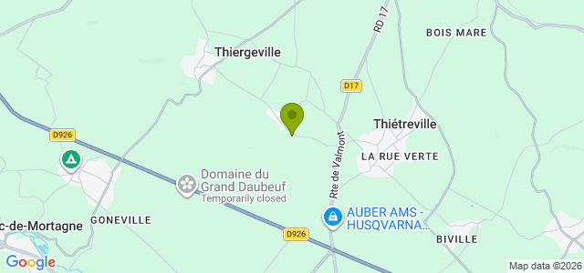 Carte de localisation de la randonnée Circuit Georges Cuvier au départ de Thiergeville