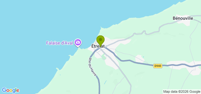 Carte de localisation de la randonnée Le tunnel du Chaudron à marée basse au départ de Etretat le Chaudron