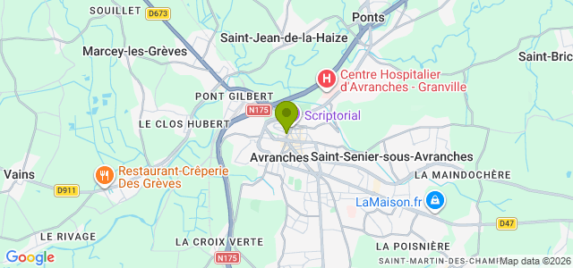 Carte de localisation de la randonnée Mont-Saint-Michel 16 au départ de Mont-Saint-Michel 16