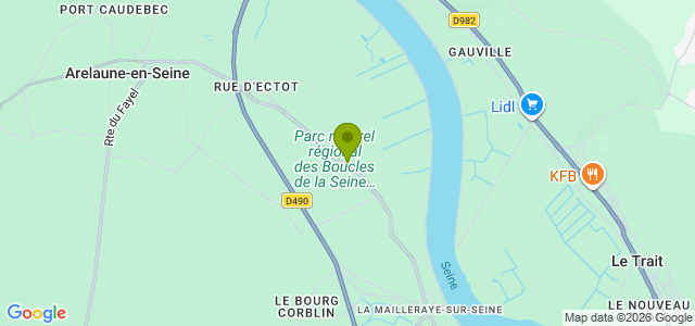 Carte de localisation de la randonnée du Chemin du Roi à la forêt communale au départ de ND-de-Bliquetuit sud