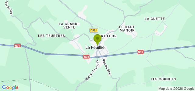 Carte de localisation de la randonnée Forêt domaniale de Lyons au sud et à l'ouest de La Feuillie au départ de La Feuillie sud