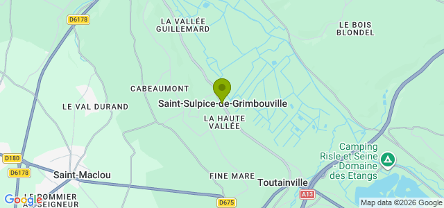 Carte de localisation de la randonnée Marais, berge et étangs de la Risle près de Pont-Audemer au départ de St-Sulpice-de-Grimbouville