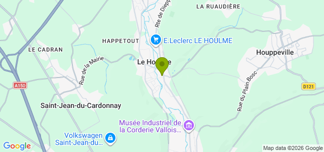 Carte de localisation de la randonnée Petits chemins préservés au nord de l'agglomération rouennaise au départ de Le Houlme