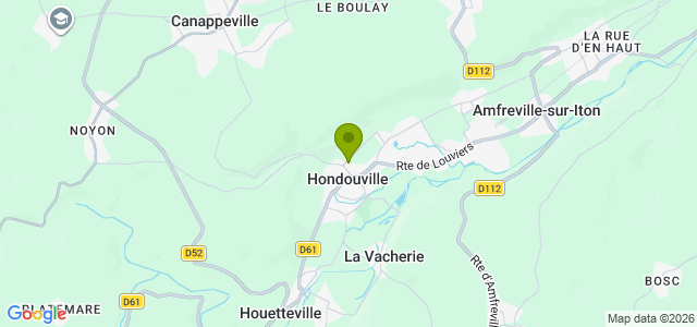 Carte de localisation de la randonnée De la vallée de l'Iton à l'arboretum du Prieuré au départ de Hondouville