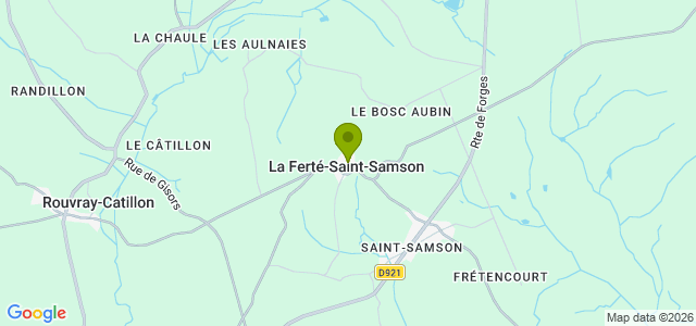 Carte de localisation de la randonnée Panoramas époustouflants sur le Pays de Bray au départ de La Ferté-St-Samson